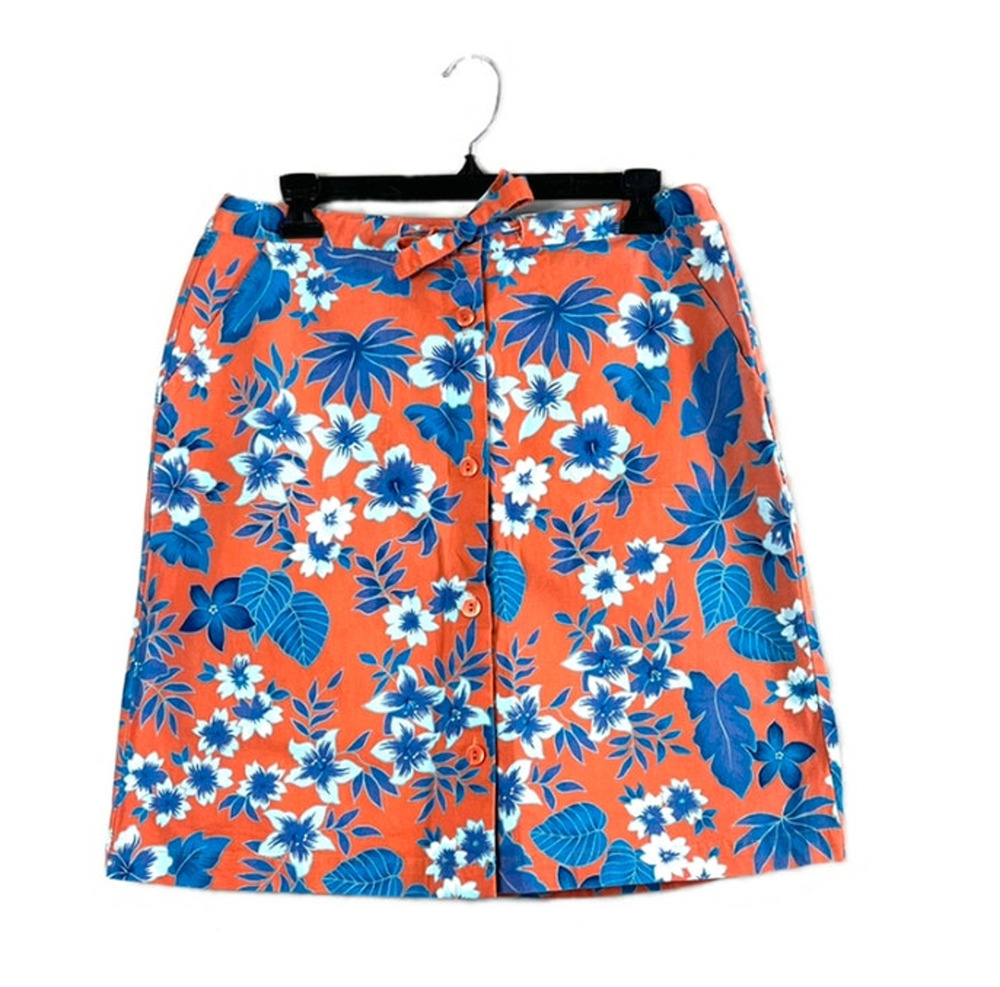 Vintage Women's Floral Sag Harbor Orange Skort 12